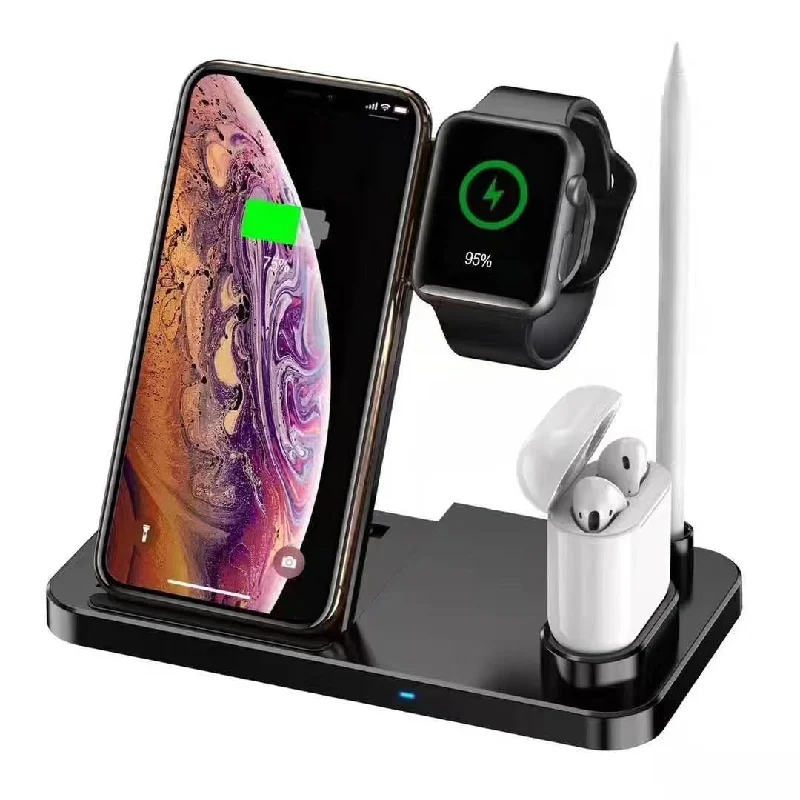 4 in 1 design Wireless Charger for new apple iPhone iWatch airpods apple pencil stand