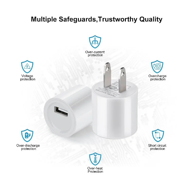 5V 1A ETL proved Round USB Charger for mobile phones