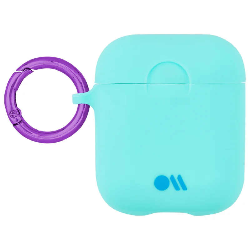 Case-Mate - AirPods Hook Ups Case & Neck Strap Aqua Blue