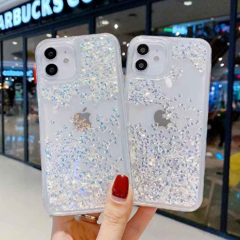 iPhone 12 11 Pro Max luxury shining Casing popular Diamond glitter liquid quicksand phone case For apple X XR XS Max SE 2020