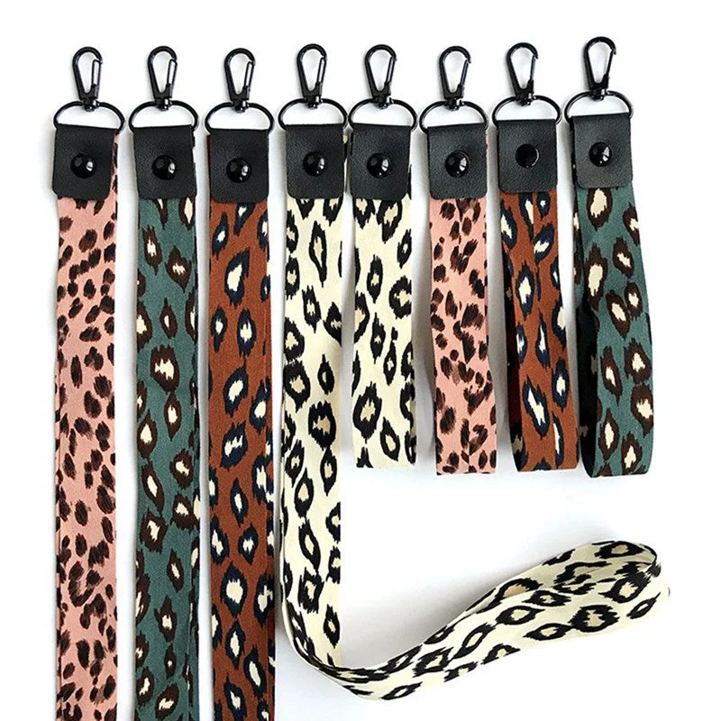 Leopard Print Lanyards for Keys ID Card Mobile Phone Straps Universal Neck Straps For USB Hang Rope Lanyards