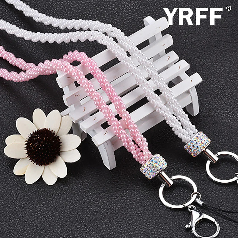 Pearl Rhinestone phone Lanyard Rope, Fashion Bead phone Camera straps lanyard accessories phone Camera Universal Lanyard Rope