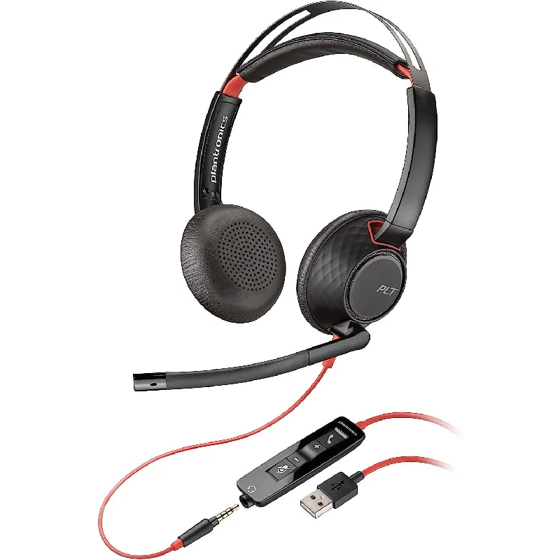 Poly Blackwire 5220 Hi-Fi Stereo Wired Headset