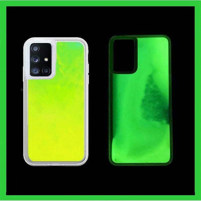 Samsung A sery J sery model Liquid Luminous Neon Sand Case Quicksand Glow In The Dark