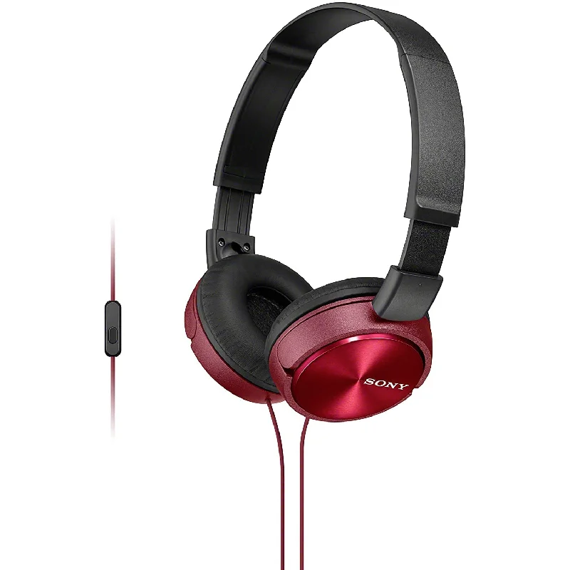 Sony MDR-ZX310AP Foldable Wired Headphones - Red - Pristine