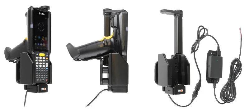 Charging Cradle with Top Support, Vibration Dampers and Hard-Wired Power Supply for Zebra MC3300