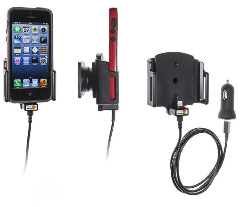 Adjustable iPhone Charging Holder with USB Cigarette Lighter Plug