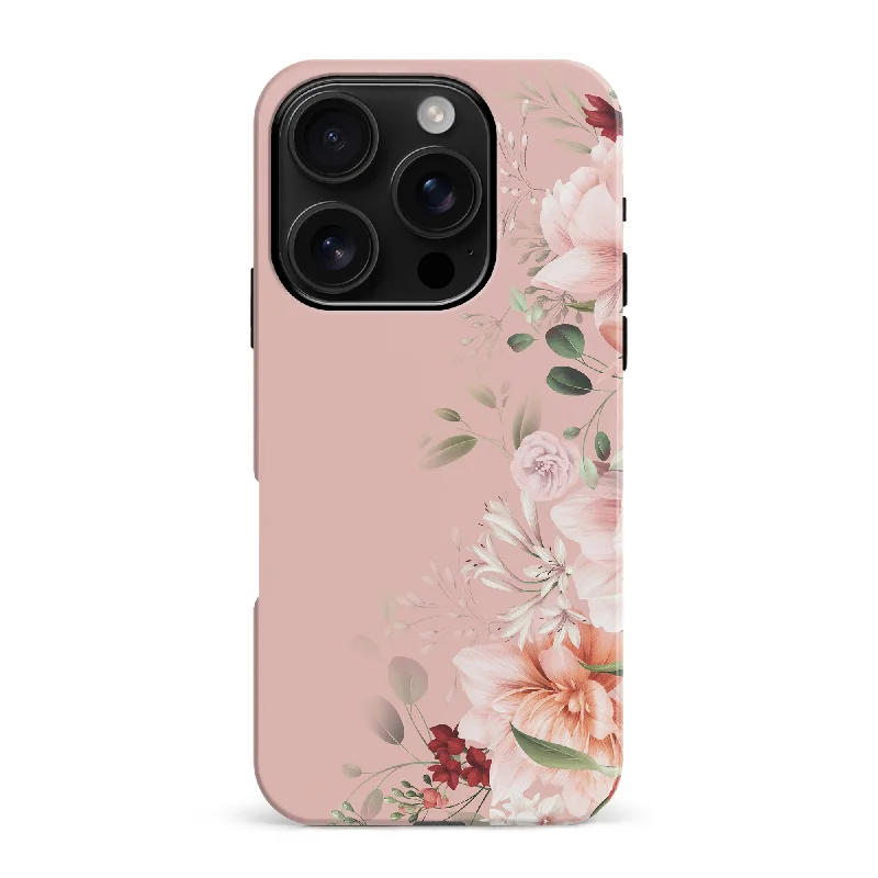 Half Bloom Floral Phone Case - Pink