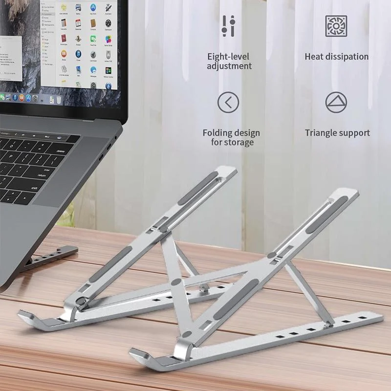 Portable Laptop Stand Aluminium Foldable Notebook Support Notebook For Macbook Air Holder Adjustable Bracket Laptop Accessories