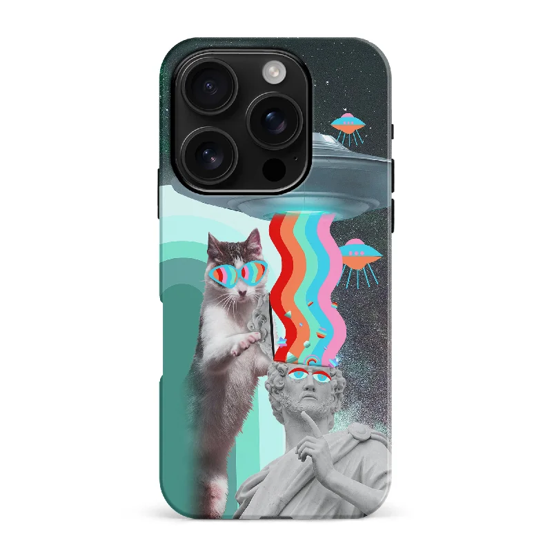 Roman Cats in Space Psychedelic Phone Case