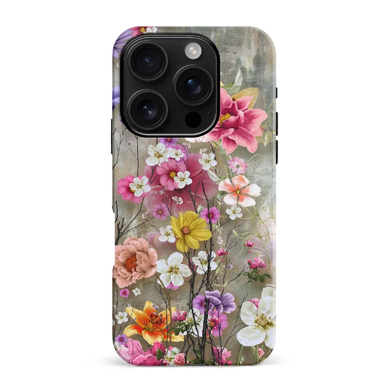 Tropical Paradise Painted Flowers Phone Case