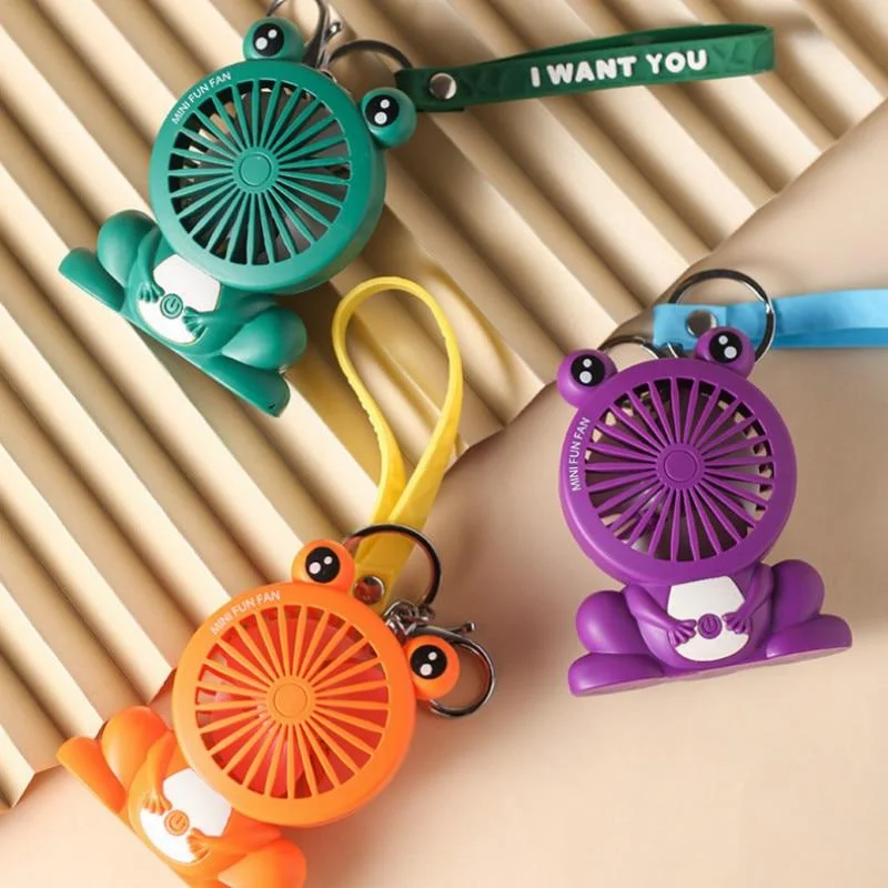 Usb Small Fans Cartoon Unicorn Keychain Portable Mini Fan