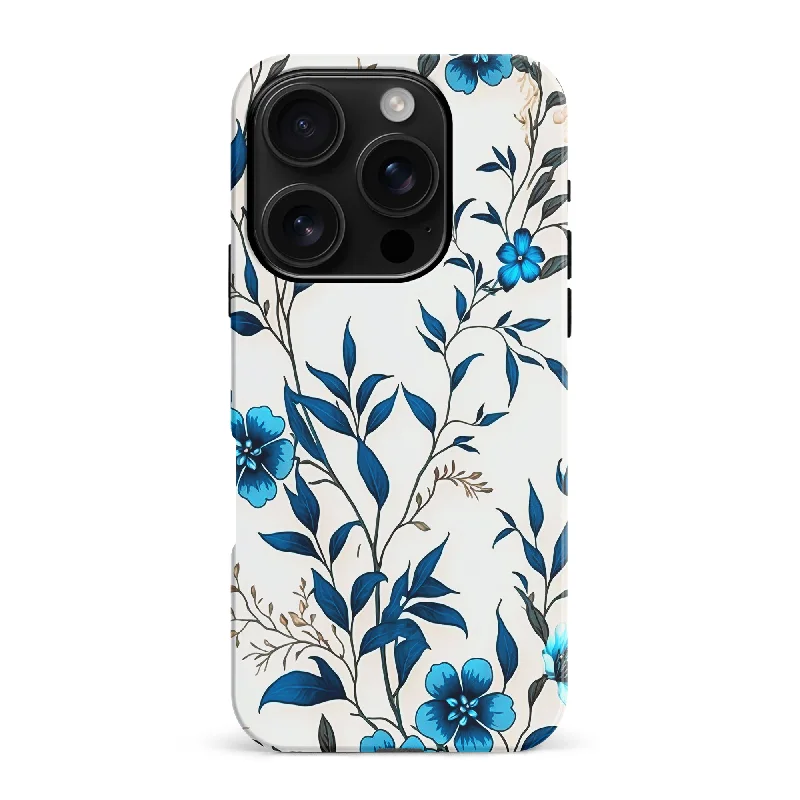 Blue Hibiscus Floral Phone Case