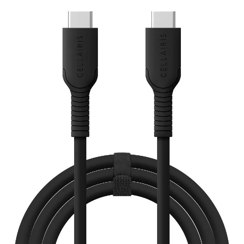 Charge Cable - 6FT USB-C to USB-C 60W Black Cables