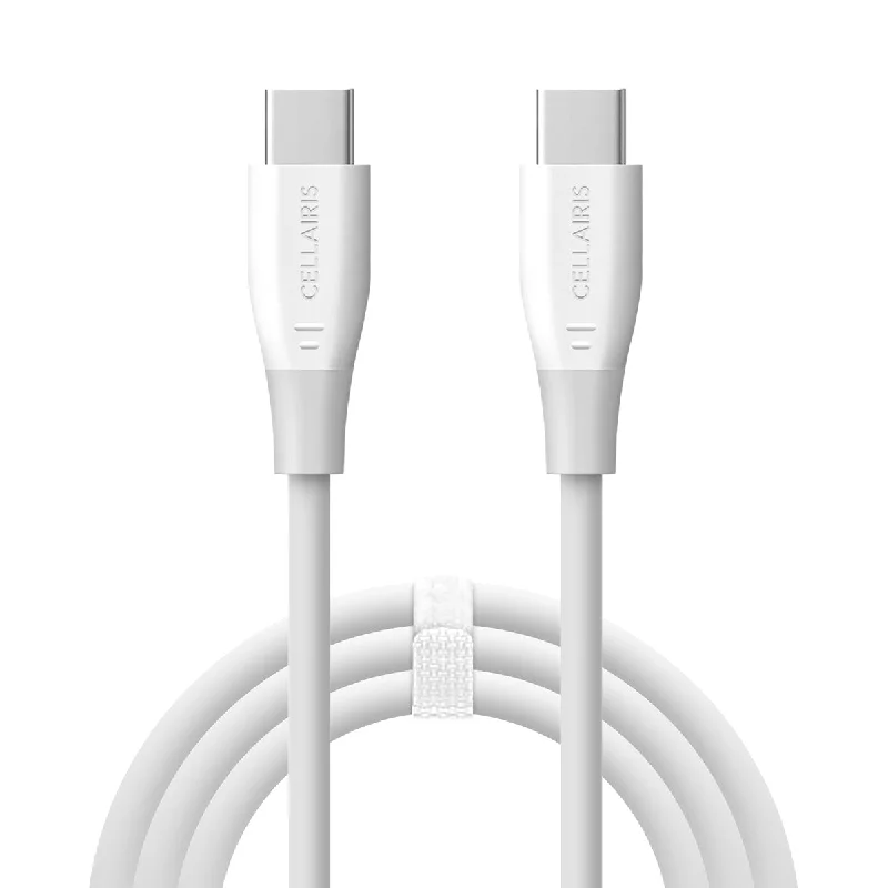 Charge Cable - 6FT USB-C to USB-C 60W TPE White Cables