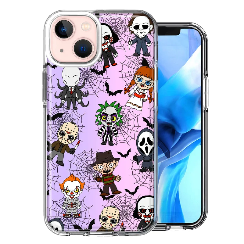 For Apple iPhone 15 Classic Haunted Horror Halloween Nightmare Characters Spider Webs Case Cover