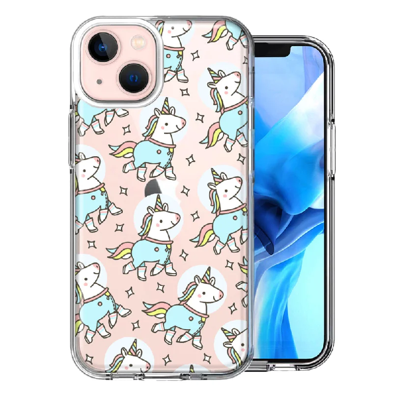 For Apple iPhone 15 Cute Space Unicorns Case Cover