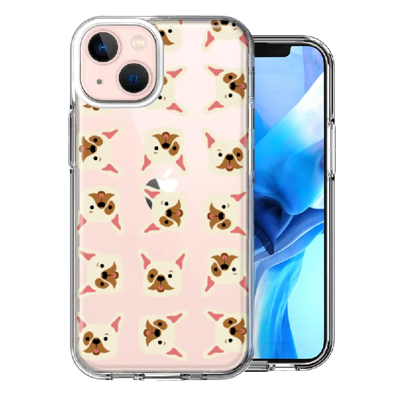 For Apple iPhone 15 Frenchie Bulldog Polkadots Case Cover