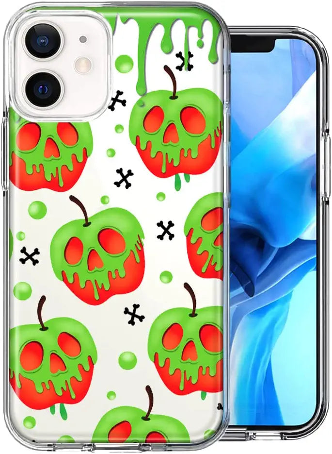 For Apple iPhone 15 Halloween Poison Apple Skulls Spooky Fairy Tales Case Cover