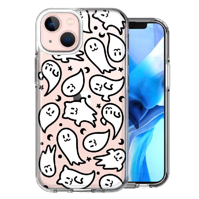 For Apple iPhone 15 Kawaii Manga Cute Halloween Ghosts Spirits Case Cover