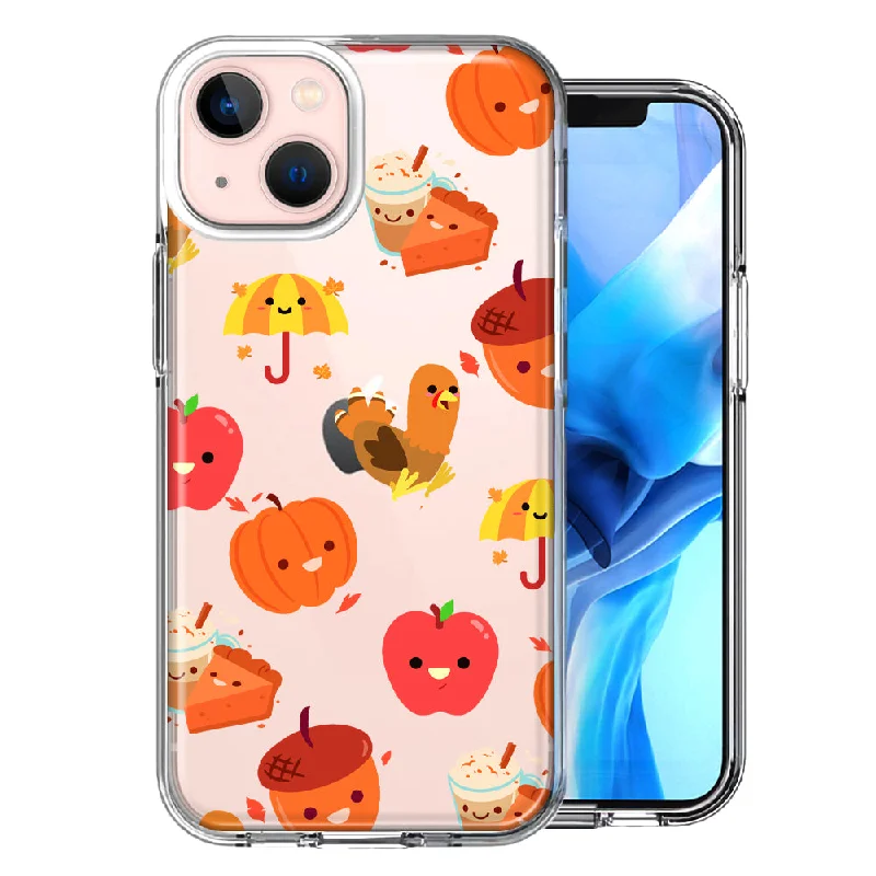 For Apple iPhone 15 Thanksgiving Cute Autumn Fall Pumpkins Case Cover