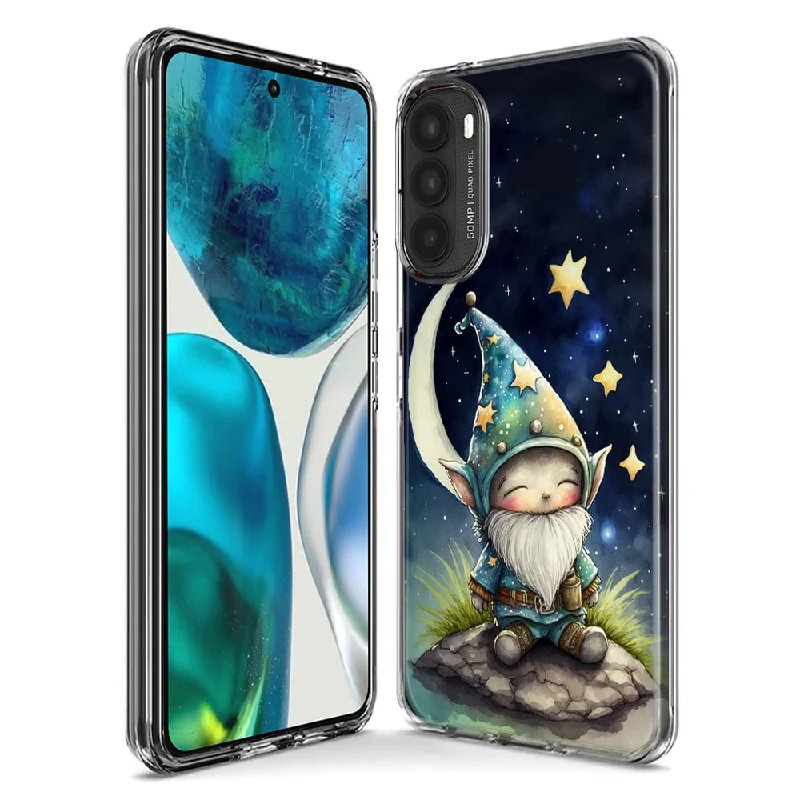 For Motorola Moto G Stylus 5G 2023 Stars Moon Starry Night Space Gnome Design Hybrid Protective Phone Case Cover