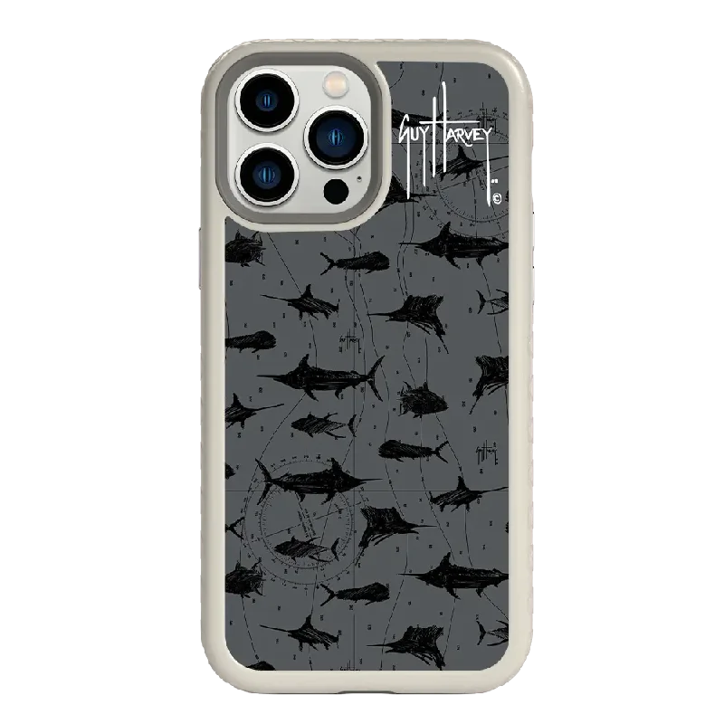 Guy Harvey Fortitude Series for Apple iPhone 13 Pro Max - Black Scribbler