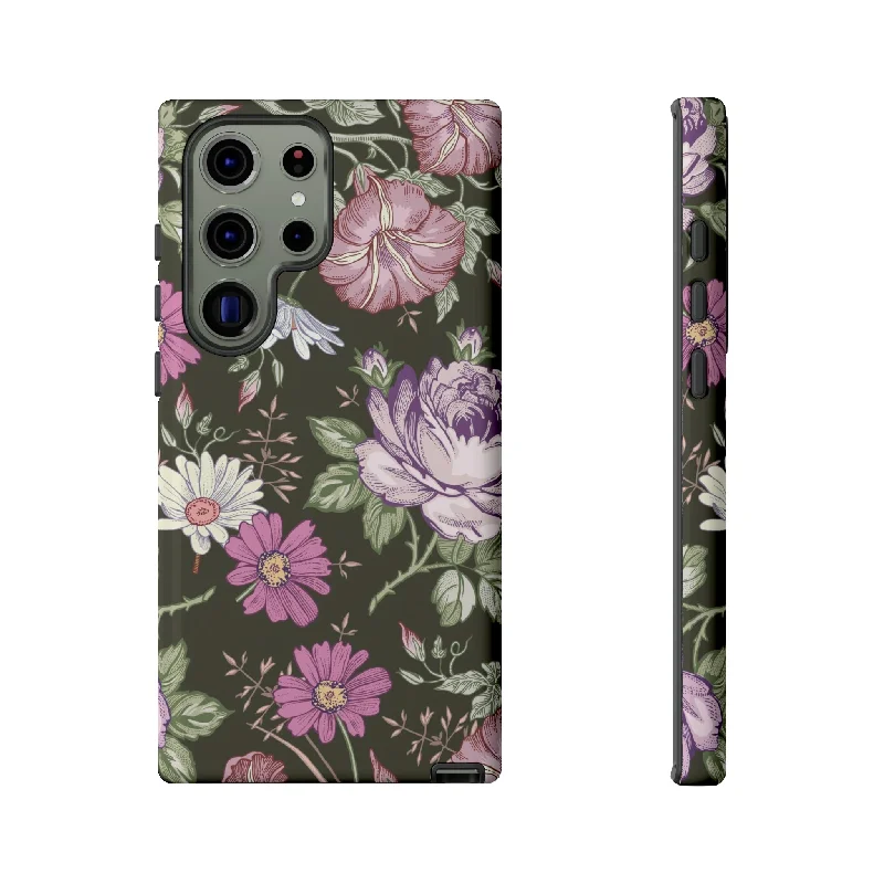 Purple Rose Vintage Flower Samsung Case (Protective)