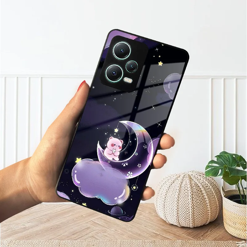 Sky Panda Design Glass Phone Case Cover For Redmi/Xiaomi