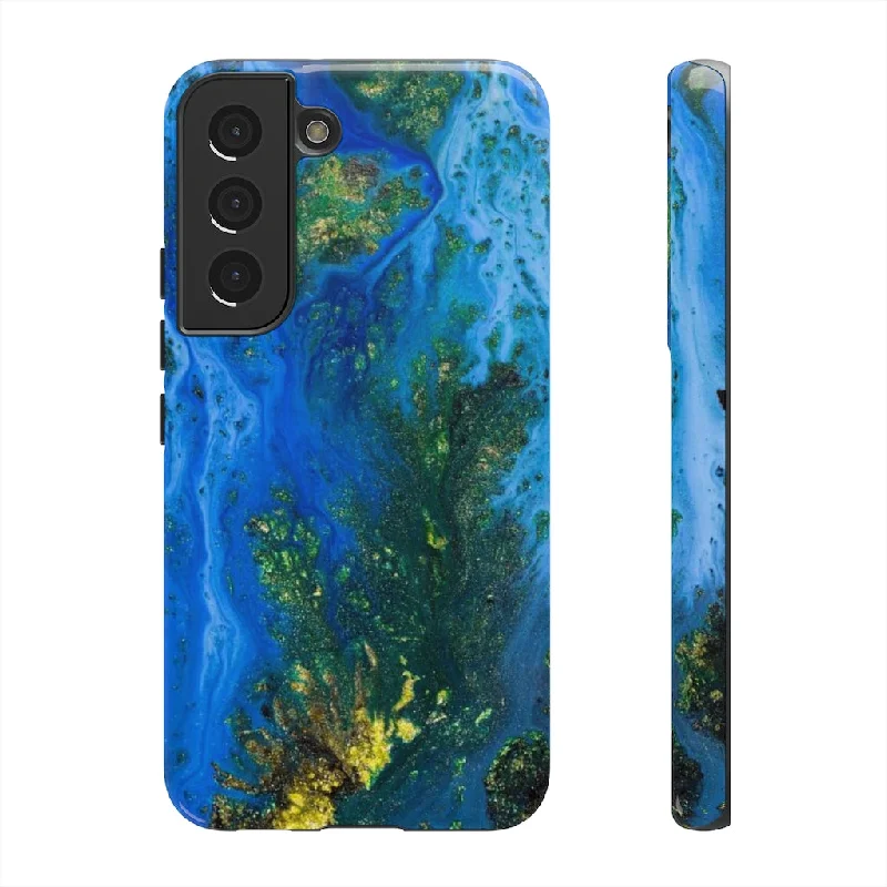 Blue Globe Ink Art Android Case - Protective Phone Case