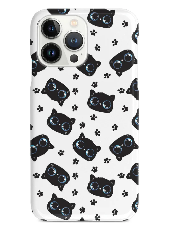 Bright Eyed Kitten Pattern - Blue Case