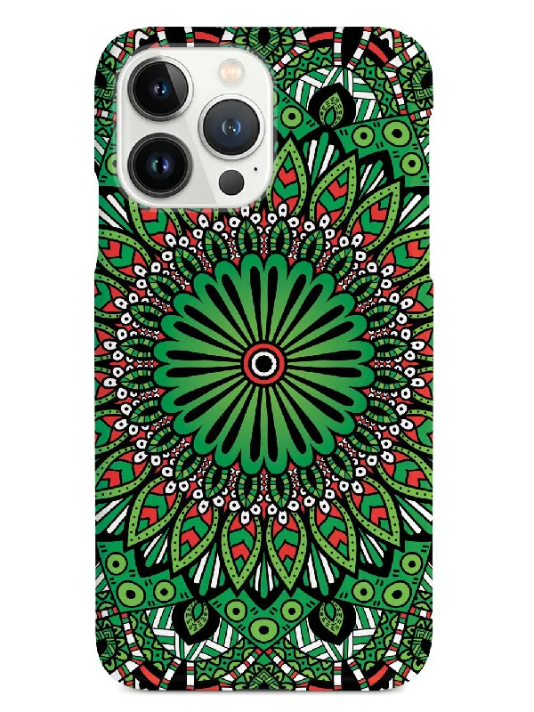 Christmas Mandala Design - Black Case