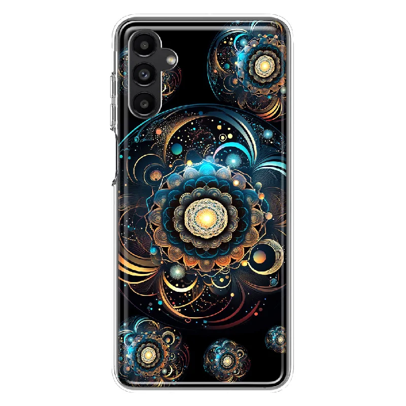 For Samsung Galaxy A13 Mandala Geometry Abstract Multiverse Pattern Design Hybrid Protective Phone Case Cover