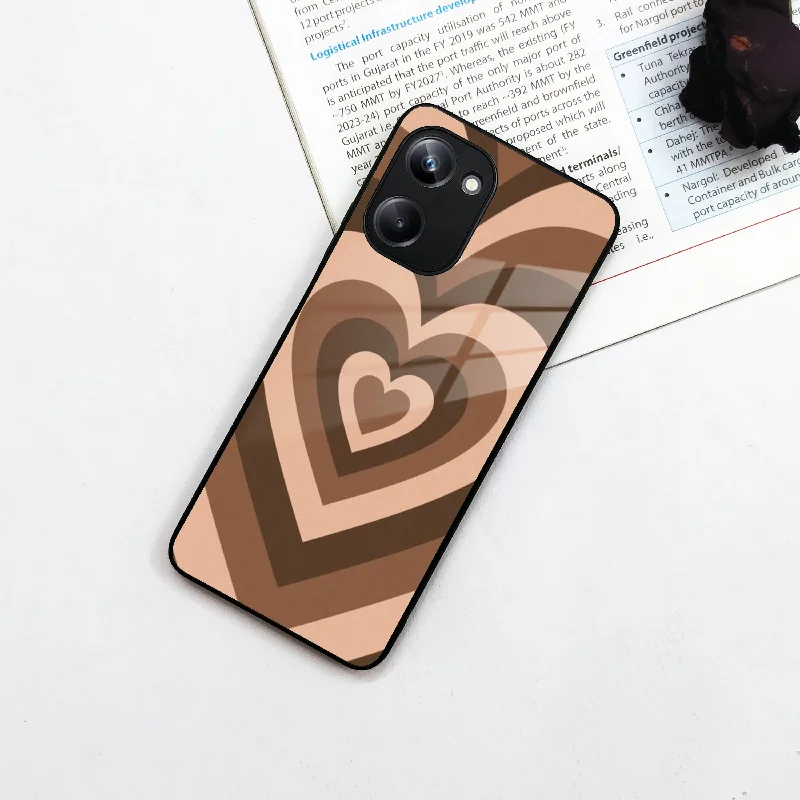 Latte Love Patter Glass Case Cover - Coffee For Realme/Narzo