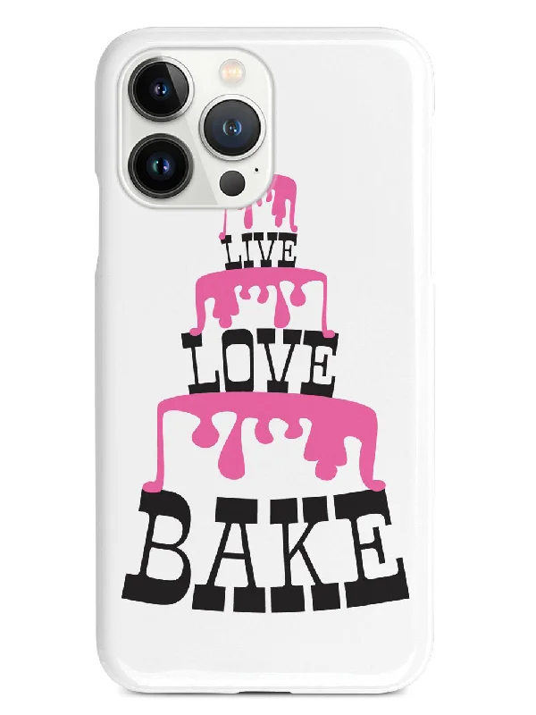 Live Love Bake  - Pink Cake Tower - White Case