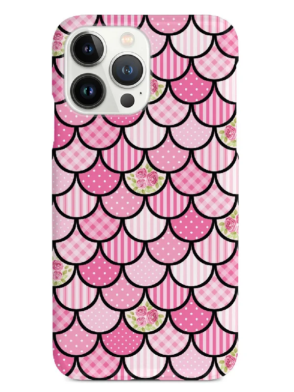 Mermaid Scales - Pink Patchwork - Black Case