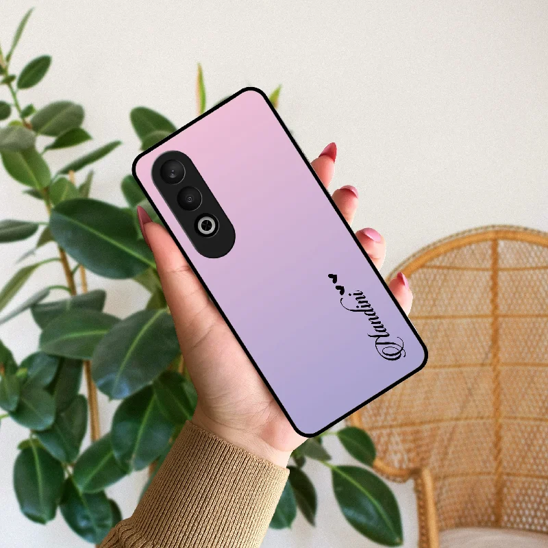 Pink Gradient Glass Case Cover For OnePlus