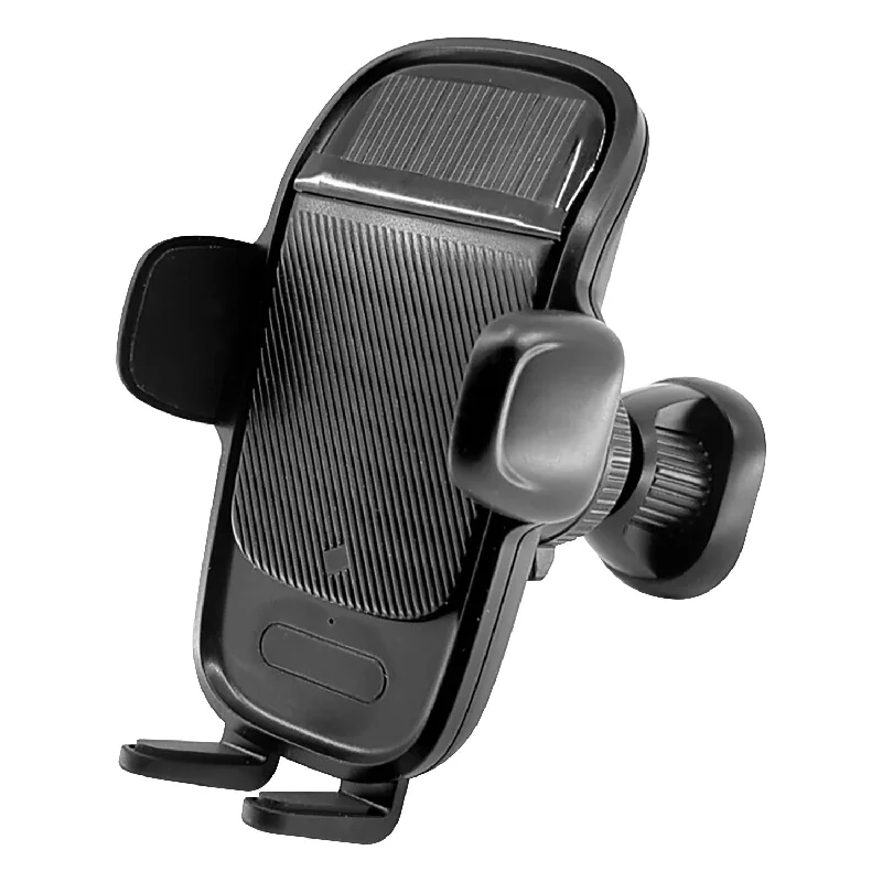 Solar Powered Air Vent Mount With 360 Degree Rotation, Auto touch Release and Lock Cradle (Type-C cable Included) Compatible to iPhones Samsung Galaxy, Note, Motorola Moto, Google Pixel