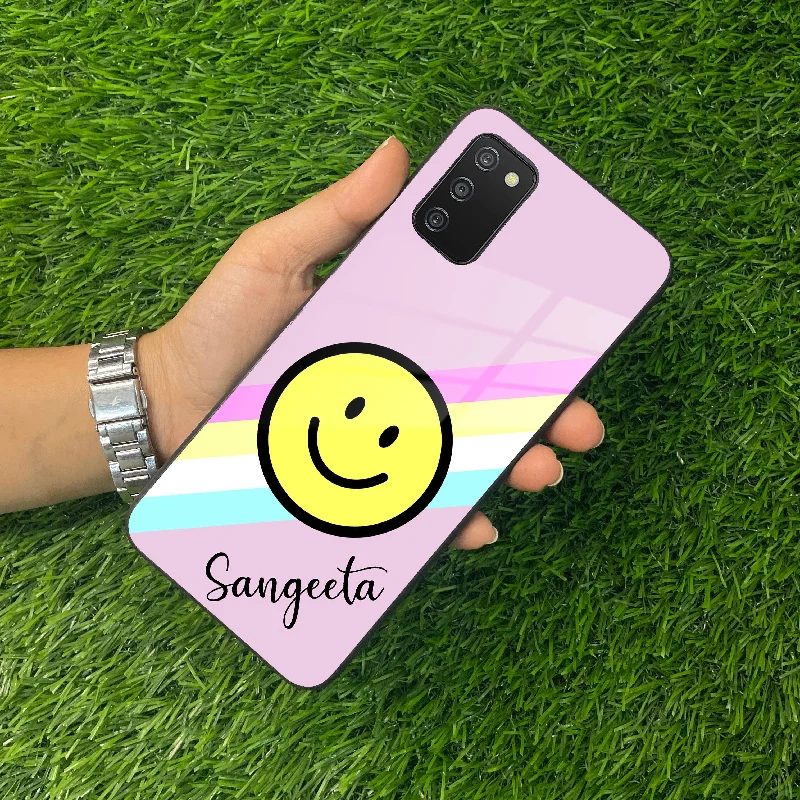 Smiley Glass Case Cover For Samsung